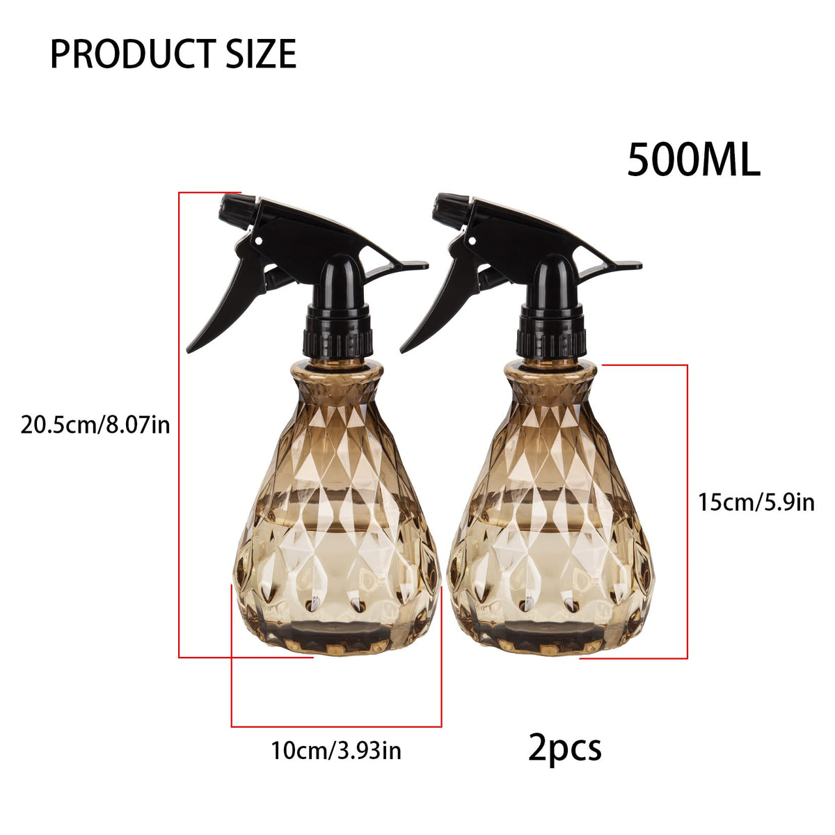 Wugongshan brown spray bottle adjustable nozzle for versatile mist modes