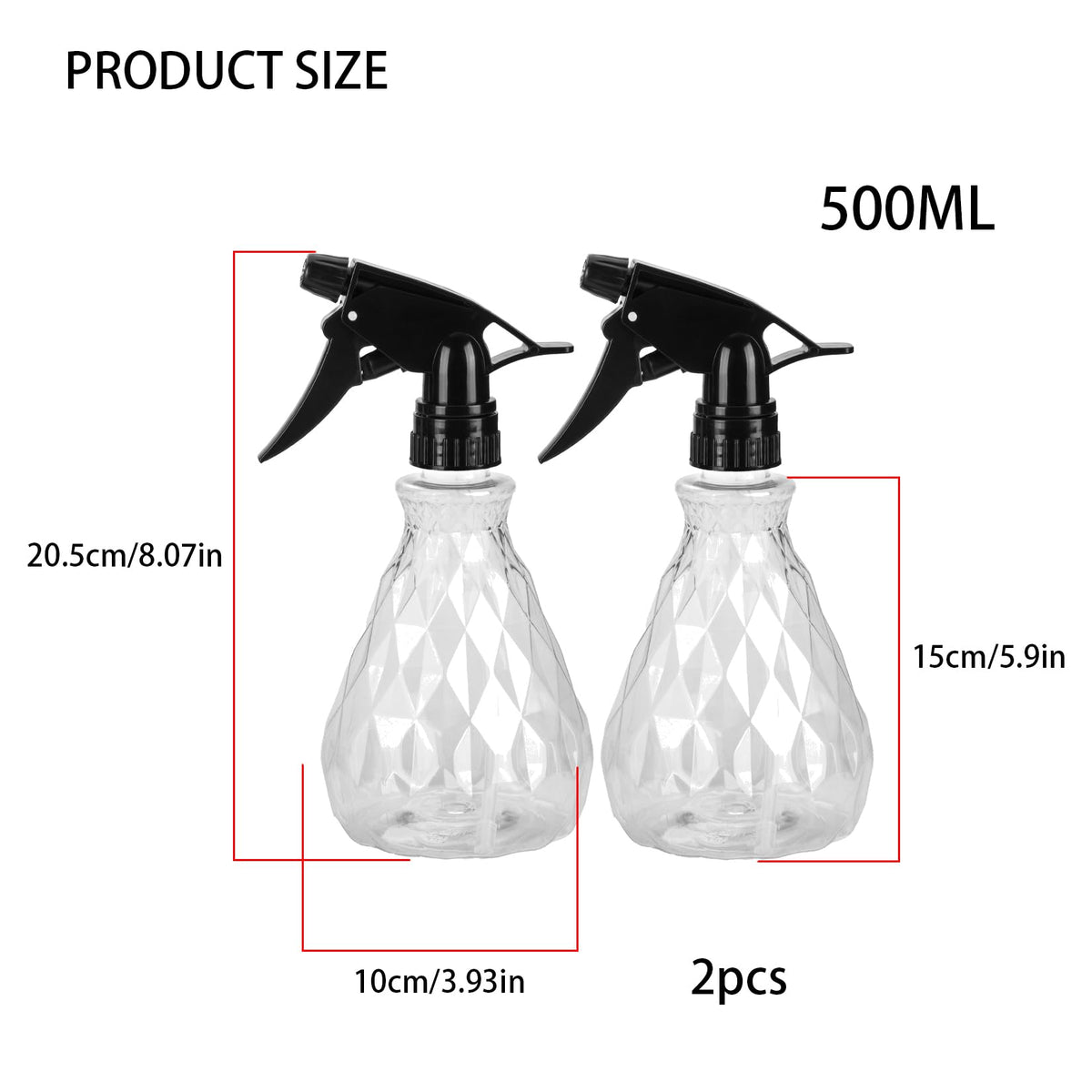 Wugongshan adjustable nozzle on clear bottle enables precise mist.