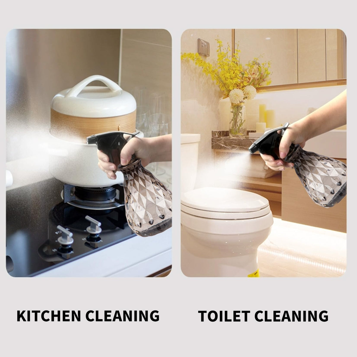 Wugongshan refillable bottles are durable and reusable for home tasks.
