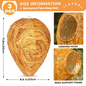 WUIIOE wasp nest close-up showing durable polyester material for outdoor use.