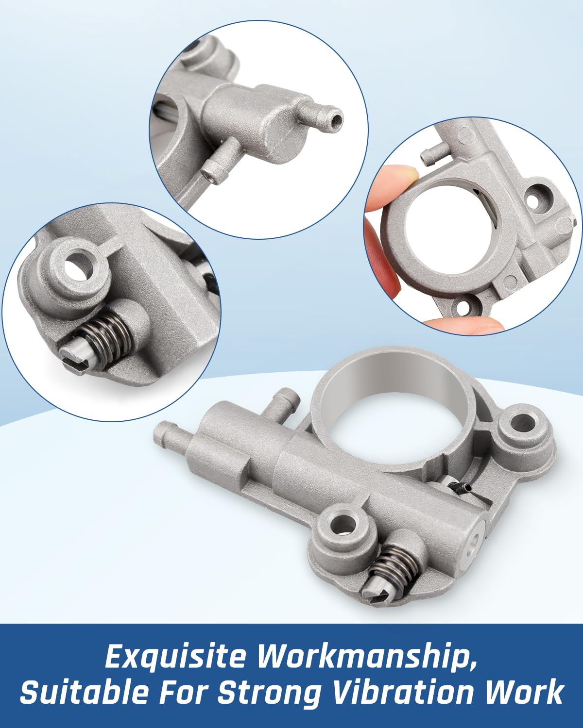 Wujexuhe auto oiler assembly pump for Echo CS-590 reduces friction for smoother cutting.
