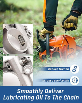Wujexuhe auto oiler assembly pump for Echo CS-620P prevents overheating through steady lubrication.