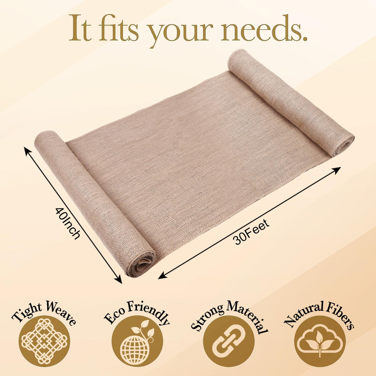 Wukfuiui burlap used for outdoor decor and rustic packaging
