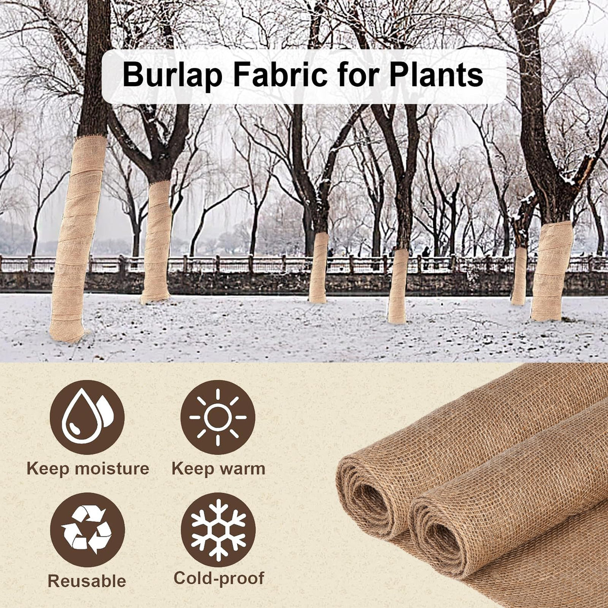 Wukfuiui burlap weed barrier supports soil breathability