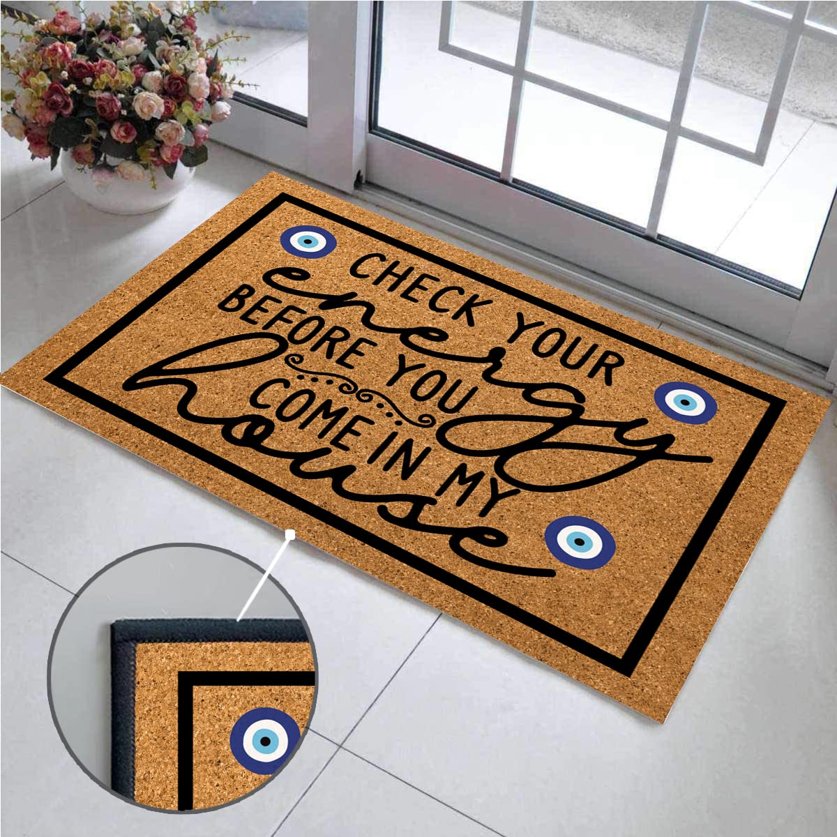 Wulidrom 30x18 inches doormat fitting standard doorways.