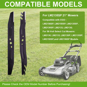 Wuples LM2135SP-compatible blade fitting EGO mowers for reliable cuts