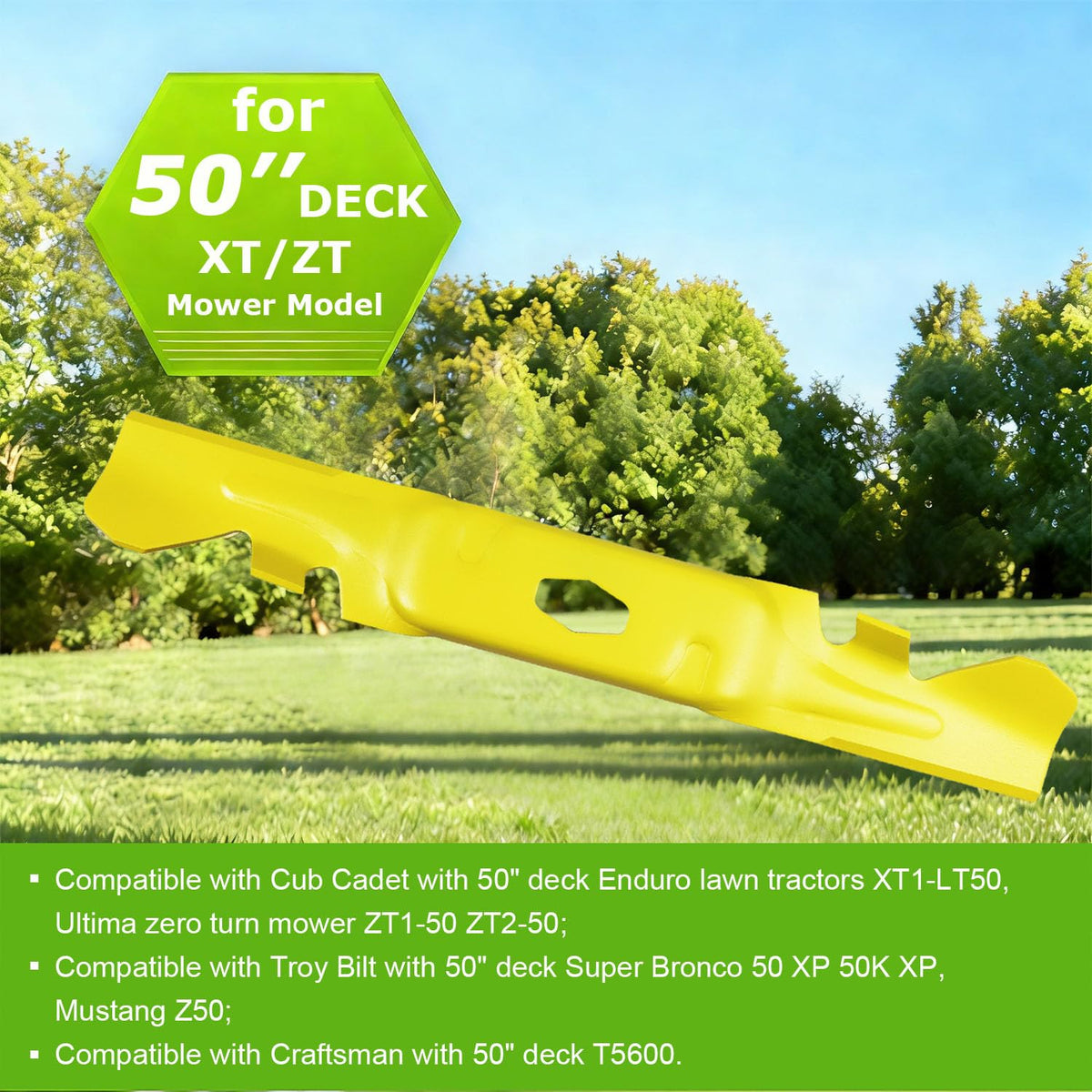 Wuples ZT1-50 deck fit compatibility overview for Cub Cadet and Troy Bilt compatibility.
