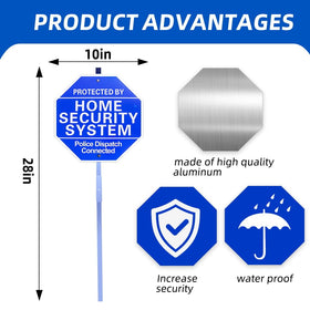 WUQIREN security sign made of lightweight aluminum resists weather and fading