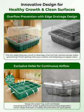 Wuraire humidity dome with ventilation maintains stable humidity for seedlings