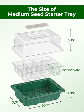 Wuraire seed starter tray with drainage holes supports balanced moisture