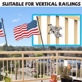 wuutyty wall-mount bracket for flagpole, quick install with screws.
