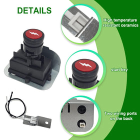 WUVYFWN ceramic electrode with wiring ensuring consistent sparks