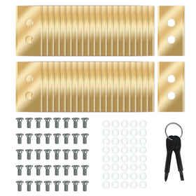 WUWENKK blades showing universal compatibility with Mammotion Luba and Yuka mowers, ready for use