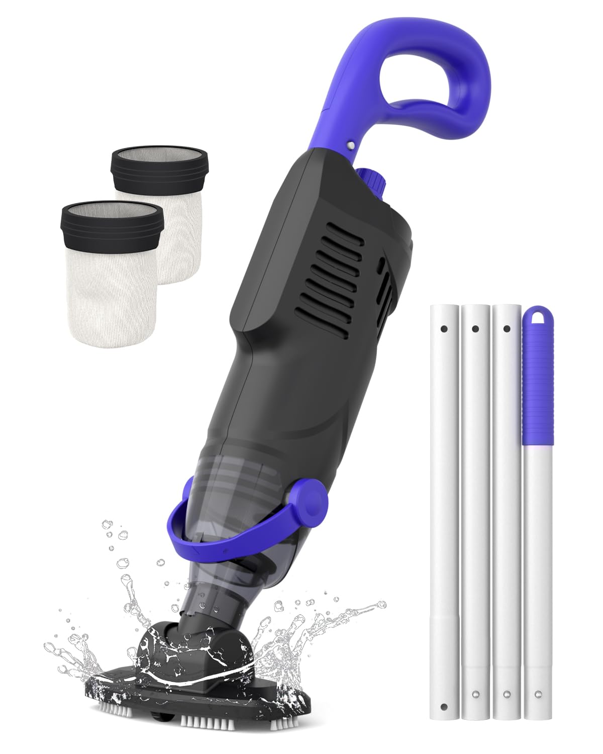 wuwo Little Shark pool vacuum with 60W motor delivers strong suction for fast spot cleaning