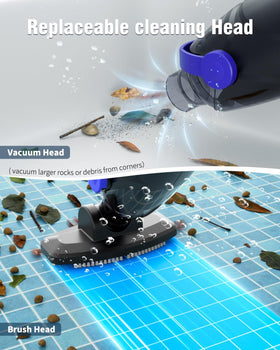 wuwo Little Shark pool vacuum is lightweight and easy to maneuver along the pool floor