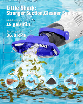 Wuwo Little Shark vacuum offers two cleaning modes for different debris.