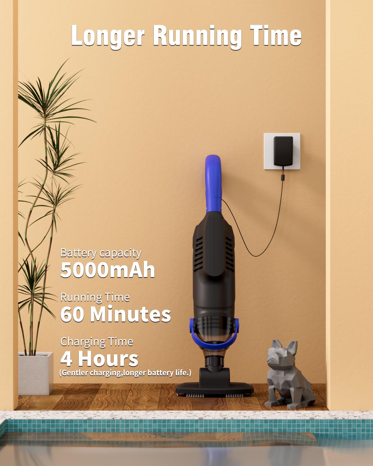 wuwo Little Shark pool vacuum offers two cleaning modes for general floors and corners