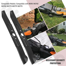 WuWoWo blade installed on mower during mulching and cutting action