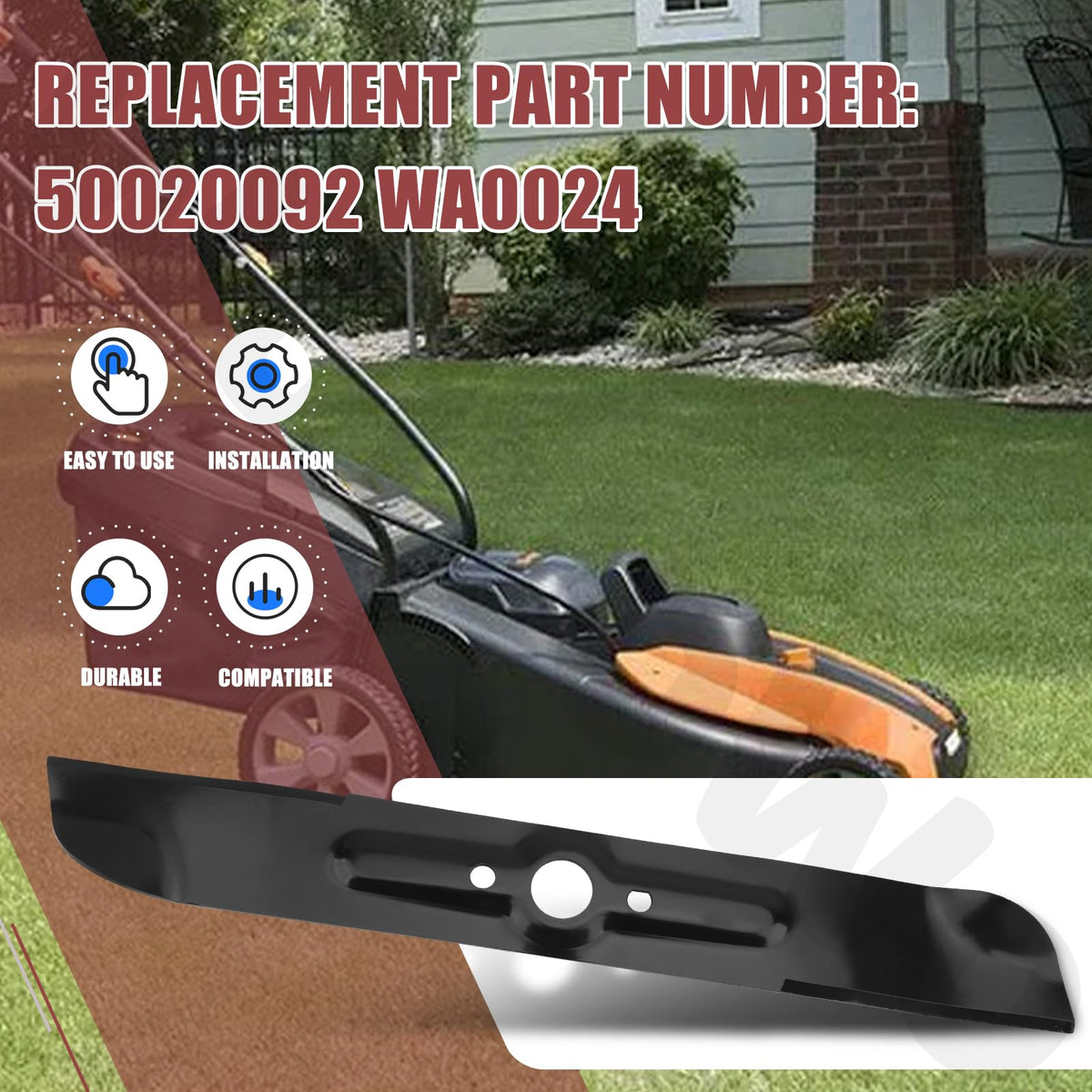 WuWoWo blades suitable for mulching, bagging, and composting tasks