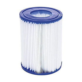 WuYan blue and white filter cartridge close-up showing durable pleated fabric.