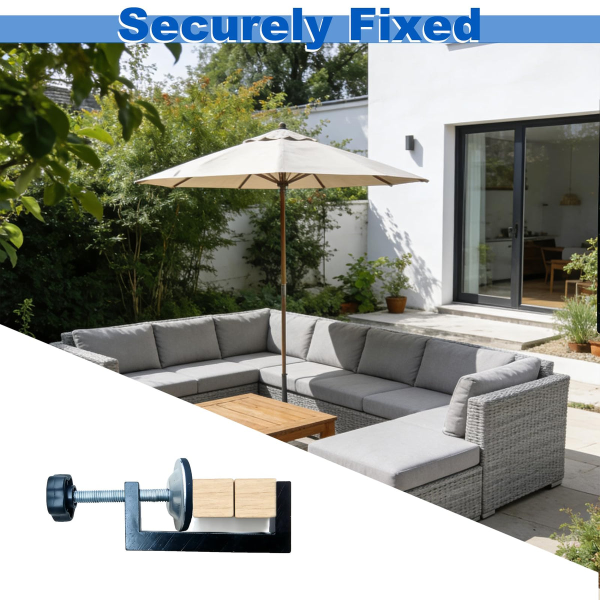 WUYIZHEHAO 4-piece set ready to secure outdoor sectional arrangements