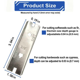 WUYIZHEHAO depth gauge for 3/8-pitch chains supports accurate filing