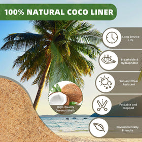 Wuyusile railing planter features eco-friendly coconut fiber for garden accents.