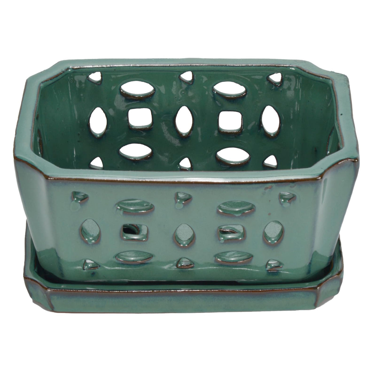 WW Orchid Pot with drainage holes helps keep orchid roots healthy