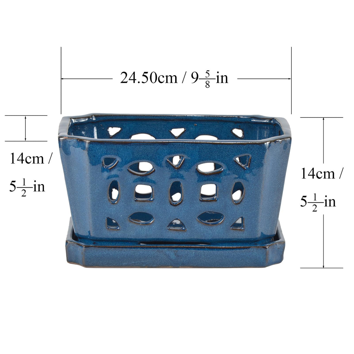 W&W 9.7 inch pot is sized for easy orchid repotting and refreshment.