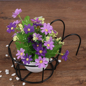 WWahuayuan 4-pack planters on balcony rail for coordinated display