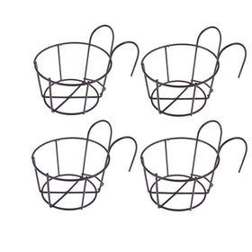 WWahuayuan hanging railing planter in top view shows decorative space-saving outdoors
