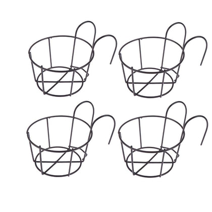 WWahuayuan hanging railing planter in top view shows decorative space-saving outdoors