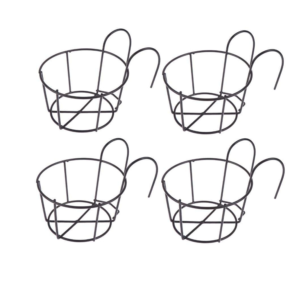 WWahuayuan hanging railing planter in top view shows decorative space-saving outdoors