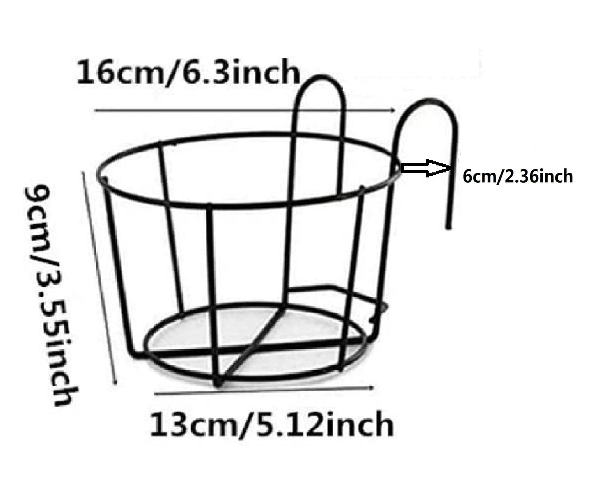 WWahuayuan iron pot hanger on fence side view highlights sturdy support