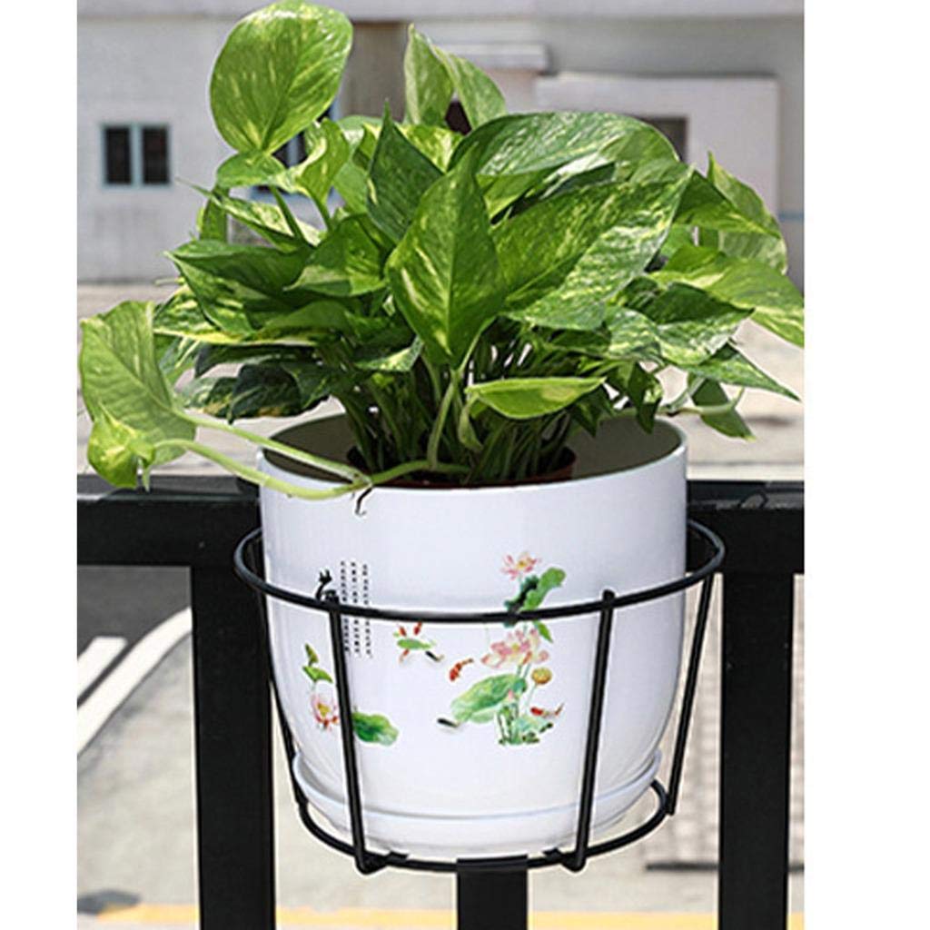 WWahuayuan outdoor indoor planter stand mounts easily on rails or fences