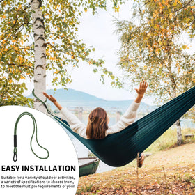 WWFFEN hammock hanging kit assembled, ready for garden swings.