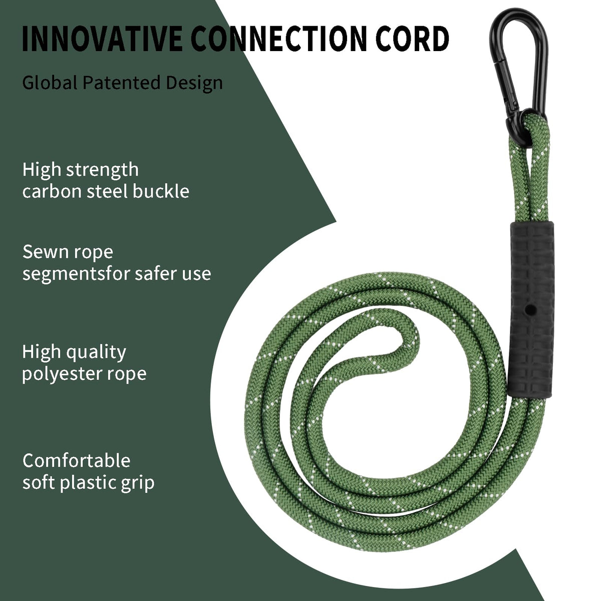 WWFFEN hammock straps rubber handle; soft grip protects children's skin during use.