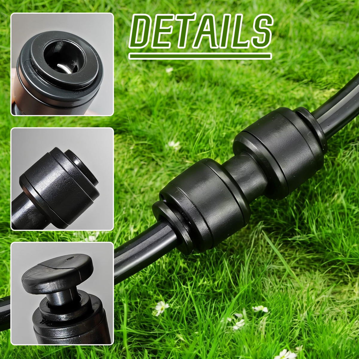 WXNTLDOH push-to-connect design shown for fast, tool-free irrigation assembly