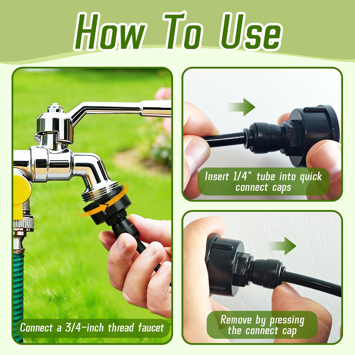 WXNTLDOH UV-resistant drip fittings endure sun exposure in outdoor gardens