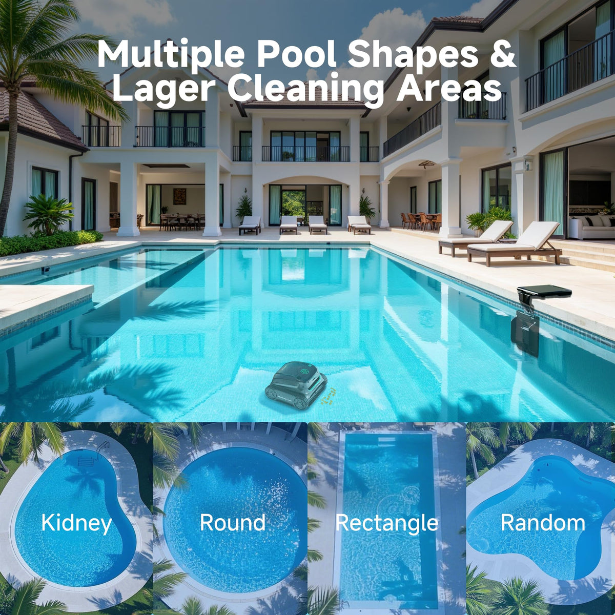 Powerful debris removal helps keep the pool pristine