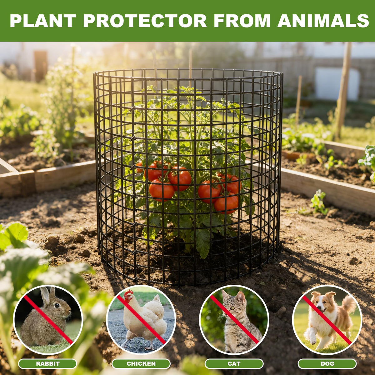 Wyegey metal cage 12x16 setup showing sturdy, weather-resistant garden protection