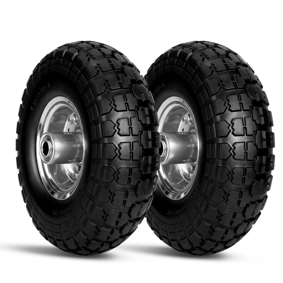 WYERSEA 10-inch solid rubber tire for puncture-resistant carts