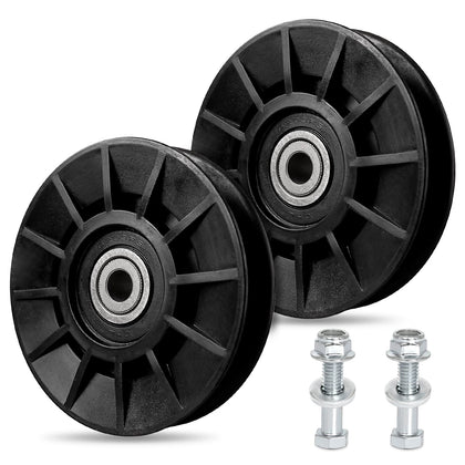 Wyevee 194326 V-Idler Pulley for Craftsman mower in action reducing belt noise
