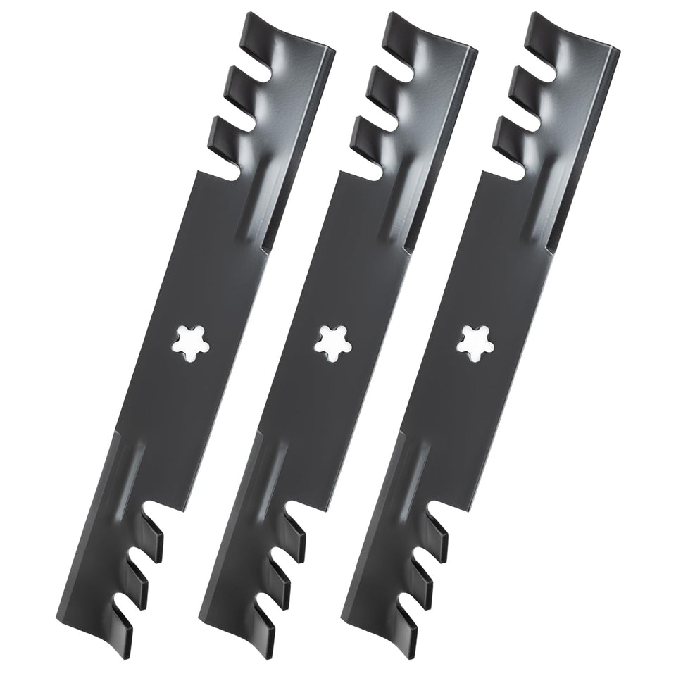 Wyevee 3-pack mulching blades for Husqvarna 48-inch deck deliver a cleaner cut.