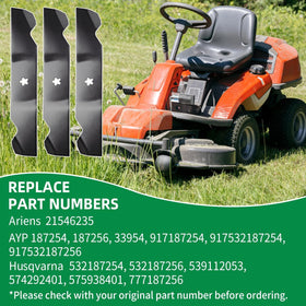 Wyevee 54 inch deck blades in use for taller grass mowing