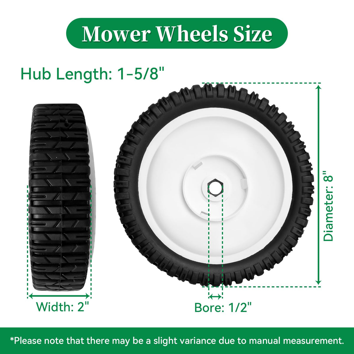Wyevee wheel bore 1/2 inch for secure mounting.
