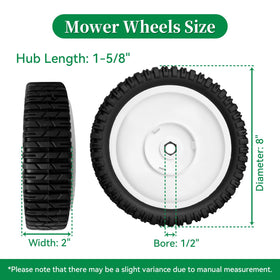Wyevee wheel bore 1/2 inch for secure mounting.
