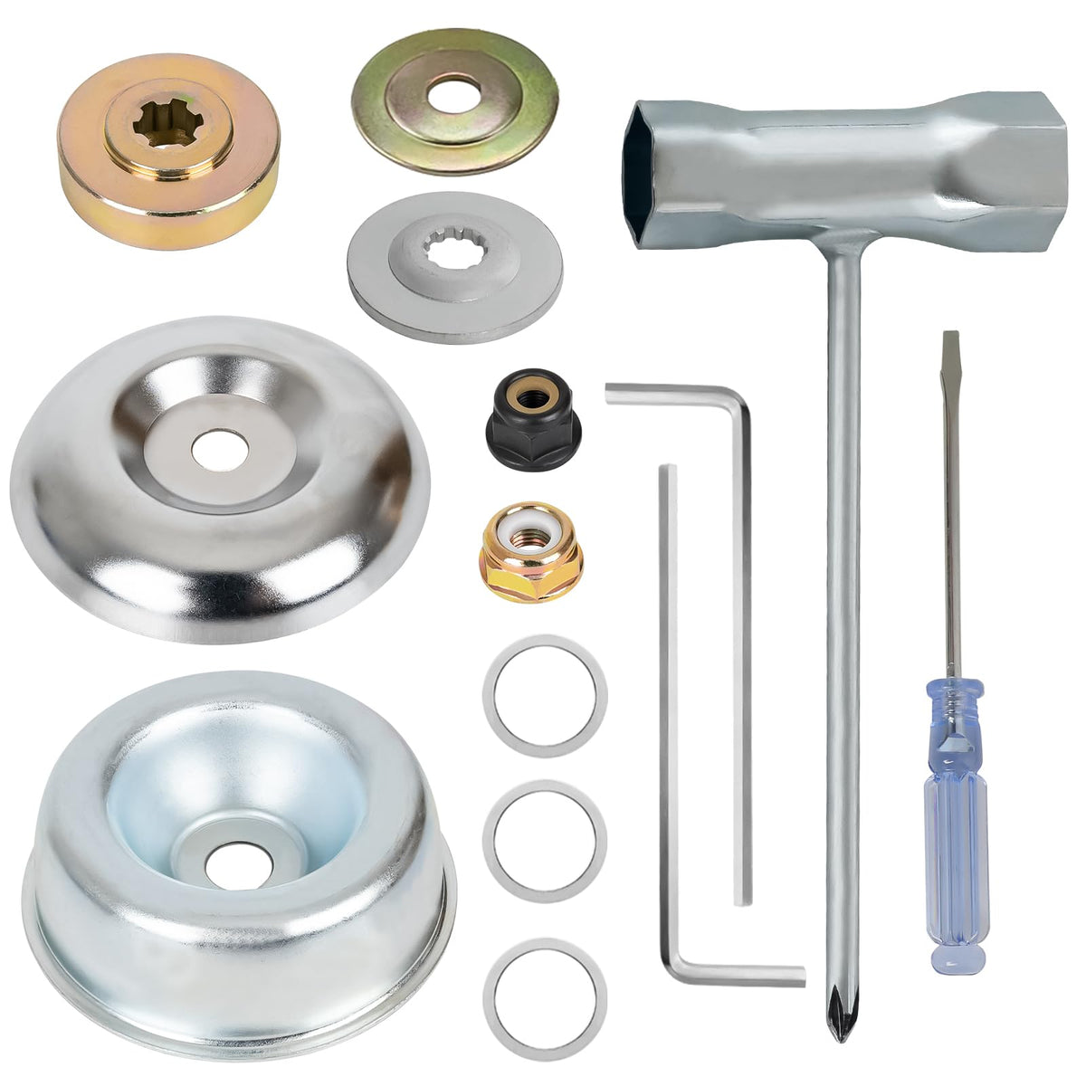 Wyevee blade adapter kit assembly for universal straight-shaft compatibility.