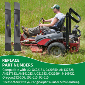 Easy installation with curved side toward the deck for optimal cut flow
