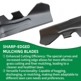 Wyevee heavy-duty 742-05620 blade for tougher grass and even mulch distribution.